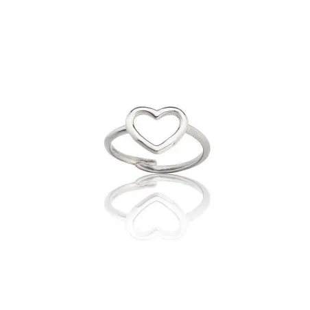 Anillo T´Adoro Corazón Plata Baño Rodio 03.SO.COH