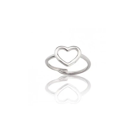 Anillo T´Adoro Corazón Plata Baño Rodio 03.SO.COH
