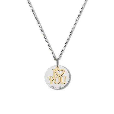 Gargantilla T´Adoro Plata baño Rodio "I love You" Baño Oro 14B.CO.01