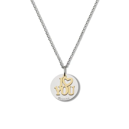 Gargantilla T´Adoro Plata baño Rodio "I love You" Baño Oro 14B.CO.01
