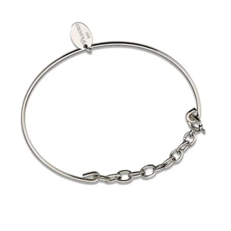 Pulsera T´Adoro Plata Baño Rodio Rígida con Cadena 14H.PU