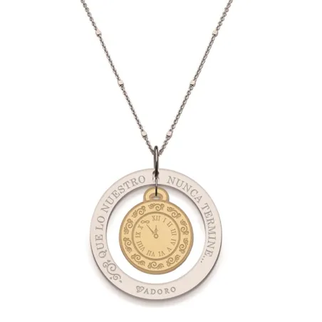 Gargantilla T´Adoro Plata Baño Rodio y Oro "Que lo nuestro nunca termine" 20.CO.11