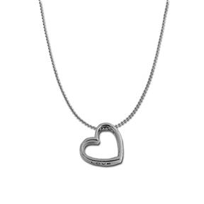 Gargantilla T´Adoro Corazón Plata Baño Rodio 23.CO.04