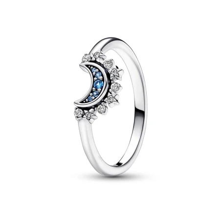 Anillo Pandora Luna Celestial Azul Brillante 192675C01