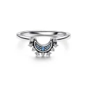 Anillo Pandora Luna Celestial Azul Brillante 192675C01