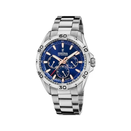 Reloj Festina Hombre Plateado y Azul Cronógrafo F20623/2