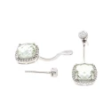 Pendientes Salvatore Mujer Plata Baño Rodio, Amatista y Circonitas 82A0127
