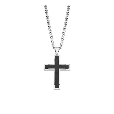 Collar Lotus Style Hombre Cruz Acero Inoxidable LS2256-1/2