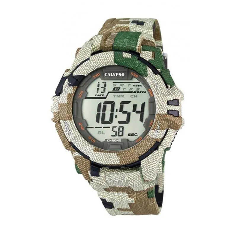 Reloj Calypso Digital Hombre Camuflaje K5681/3