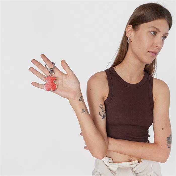 Llavero TOUS Kaos Mini Evolution Oso Coral 295901785