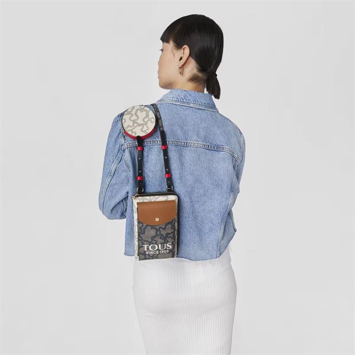 Portamóvil Colgante TOUS Kaos Icon Negro y Beige 295902410