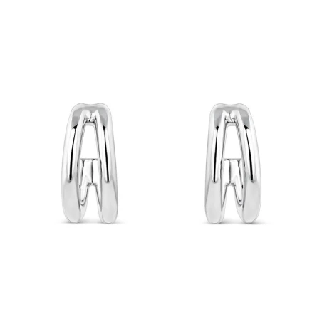 Pendientes Itemporality Doble Aro Plata Baño Rodio 10mm SEA-100-331-01