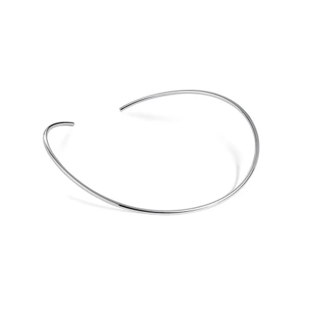 Collar Itemporality Plata Baño Rodio Abierto y Rígido SNL-100-155-UU
