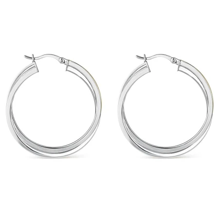 Pendientes Itemporality Doble Aro Superpuesto Plata Baño Bicolor SEA-400-368-UU
