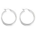 Pendientes Itemporality Doble Aro Superpuesto Plata Baño Bicolor SEA-400-368-UU