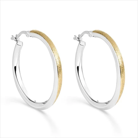 Pendientes Itemporality Aro Plata Baño Bicolor SEA-400-365-UU