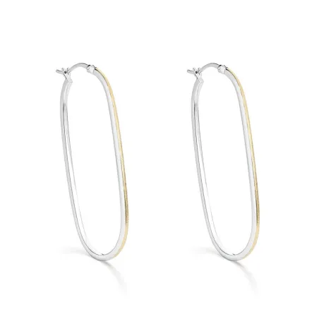 Pendientes Itemporality Óvalo Plata Baño Bicolor SEA-400-369-UU