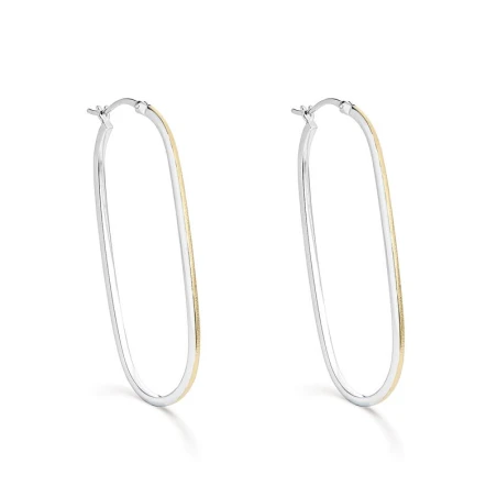 Pendientes Itemporality Óvalo Plata Baño Bicolor SEA-400-369-UU
