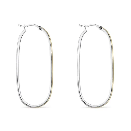 Pendientes Itemporality Óvalo Plata Baño Bicolor SEA-400-369-UU