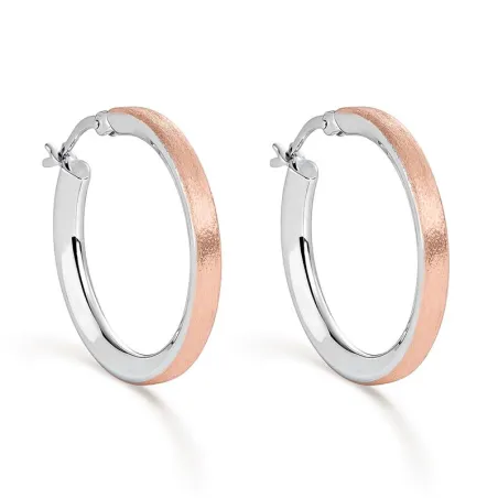 Pendientes Itemporality Aro Plata Baño Bicolor SEA-400-371-UU