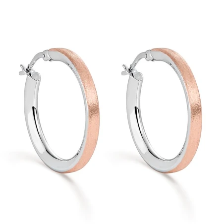 Pendientes Itemporality Aro Plata Baño Bicolor SEA-400-371-UU