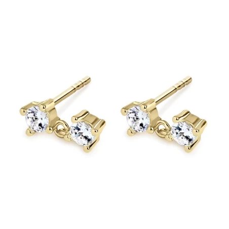 Pendientes Itemporality Plata Baño Oro y Circonitas blancas SEA-201-340-UU