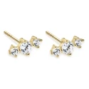 Pendientes Itemporality Plata Baño Oro y Circonitas Blancas SEA-201-339-UU
