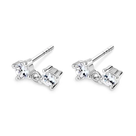 Pendientes Itemporality Plata Baño Rodio y Circonitas Blancas SEA-101-340-UU