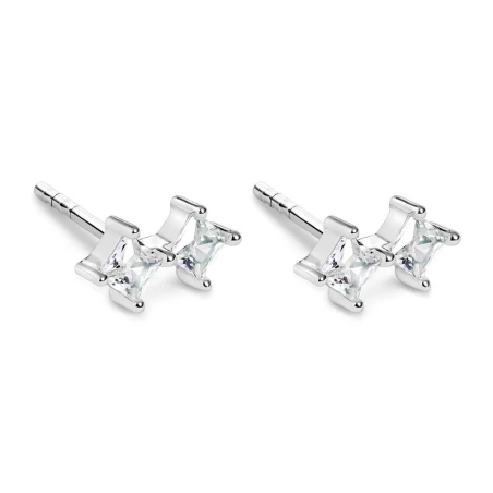 Pendientes Itemporality Plata Baño Rodio y Circonitas Blancas SEA-101-341-UU