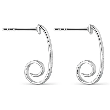 Pendientes Itemporality Barra Roscada Plata Baño Rodio SEA-100-359-UU