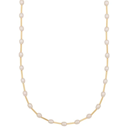 Collar Oro Amarillo 18Kt y Perlas de Grano 1-90495-0-9