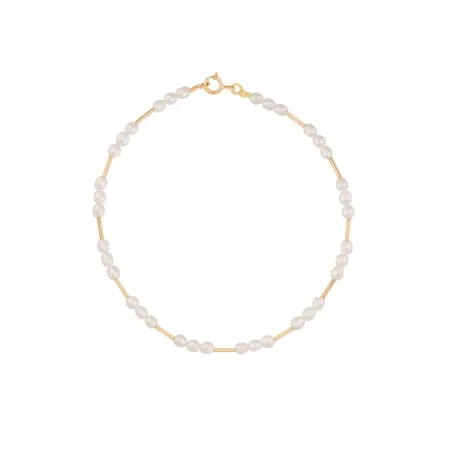 Pulsera Oro Amarillo 18Kt y Perlas de Grano 1-90496-0-9