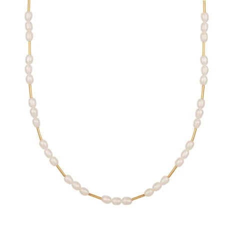 Collar Oro Amarillo 18Kt y Perlas de Grano 1-90497-0-9