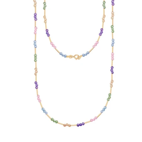 Collar Oro Amarillo 18Kt y Circonitas Multicolor 1-90517-3-9