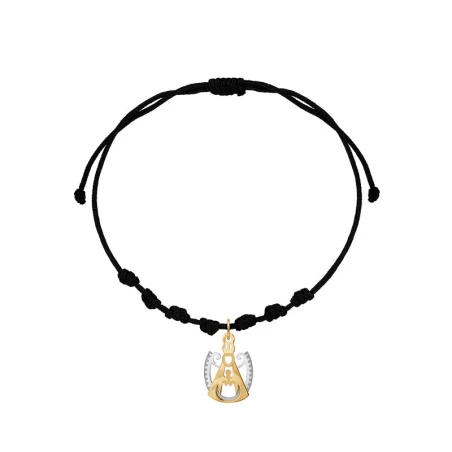 Pulsera 7nudos Virgen Prado Oro Amarillo y Blanco 1-90543-0-9