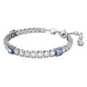 Pulsera Swarovski Matrix Tennis Baño Rodio y Cristales Blancos y Azules 5666426