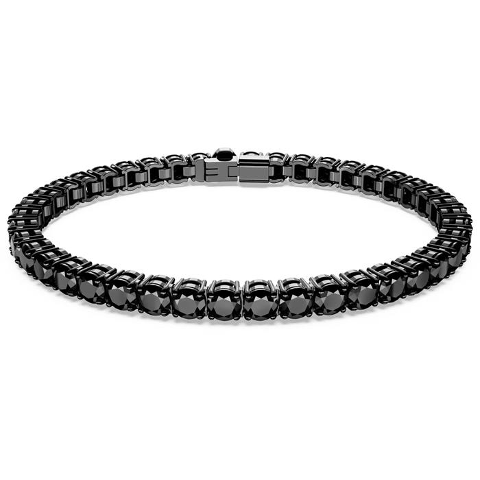 Pulsera Swarovski Matrix Tennis Baño Rutenio y Cristales Negros 5664150