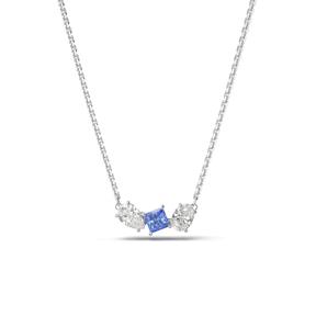 Gargantilla Swarovski Mesmera Baño Rodio y Cristales Blancos y Azul 5668276