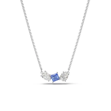 Gargantilla Swarovski Mesmera Baño Rodio y Cristales Blancos y Azul 5668276