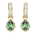 Pendientes Swarovski Stilla Baño Oro, Cristales Blancos y Verdes 5662922