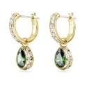Pendientes Swarovski Stilla Baño Oro, Cristales Blancos y Verdes 5662922
