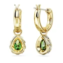 Pendientes Swarovski Stilla Baño Oro, Cristales Blancos y Verdes 5662922