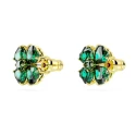 Pendientes Swarovski Idyllia Trébol Baño Oro y Cristales Verdes 5666236