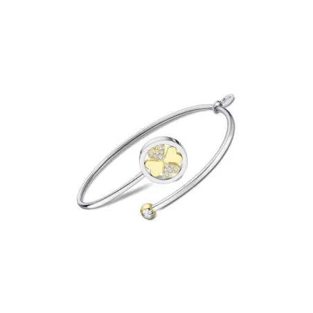 Pulsera Lotus Style Trébol Acero Inoxidable Bicolor y Circonitas LS2169-2/A