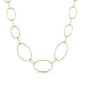 Collar Itemporality Anello Plata Baño Oro Eslabones Ovalados SNL-200-103-UU