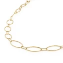 Collar Itemporality Anello Plata Baño Oro Eslabones Ovalados SNL-200-103-UU