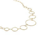 Collar Itemporality Anello Plata Baño Oro Eslabones Redondos y Rectangulares SNL-200-104-UU