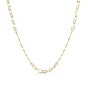 Collar Itemporality Anello Plata Baño Oro Eslabones Nudo y Ovalados SNL-200-116-UU