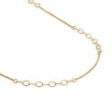 Collar Itemporality Anello Plata Baño Oro Eslabones Nudo y Ovalados SNL-200-116-UU