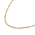 Collar Itemporality Anello Plata Baño Oro Cadena Cuerda Enroscada y bolitas SNL-200-135-UU